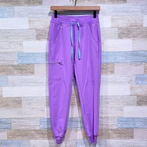 FIGS Zamora Jogger Scrub Pants Lilac Dawn Purple Regular Rise Womens XXS... - $34.64