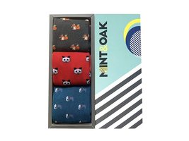 Mint Oak Men&#39;s Cotton Crew Length Socks For Men Giftbox 3 Full Length Printed  - £30.44 GBP