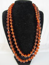 Long Strand Orange Bead Necklace 24&quot; - €8,19 EUR