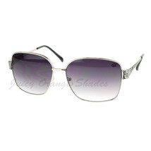 Womens Square Metal Frame Sunglasses Chic Stylish Fashion - £8.83 GBP