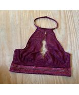 Victoria Secret Bralette Bra Large High Neck Keyhole Lace Kir Studded Ve... - $19.77