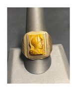 Authenticity Guarantee

MEN&#39;S YELLOW GOLD CARVED TIGER&#39;S EYE ANCIENT WAR... - €855,98 EUR