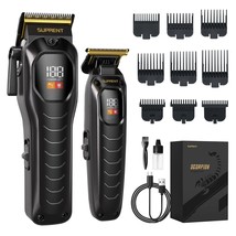 Suprent Professional Hair Clipper For Men-Rechargeable Heavy Duty Motor, Black - £49.32 GBP