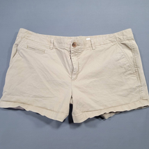 Gap Women Shorts Size 10 Tan Stretch Preppy Khaki Shortie Flat Front Cla... - $11.70