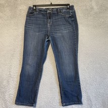 Simply Vera Wang Women&#39;s Capri Jeans Size 16 Blue Stretch Denim Mid Rise - £13.24 GBP