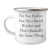 Social Worker Humor Funny Camping Mug Gifts for Social Work Lovers Chris... - £18.88 GBP