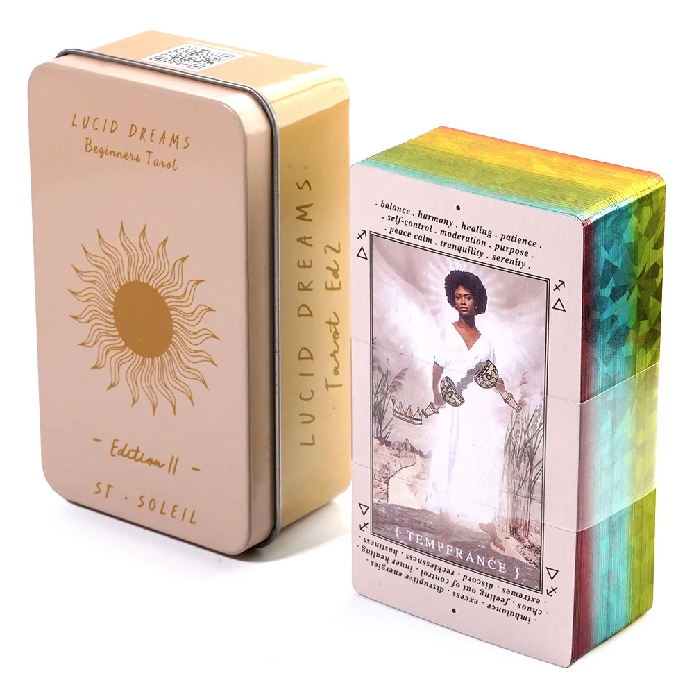 Lucid Dream Tarot Card In  Tin Box Fate Divination Family Party Game Tarot Oracl - £143.74 GBP