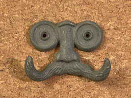 Mustache Double Wall Hook Cast Iron Spectacles Nose Steampunk Coat Hanger - $9.92 CAD
