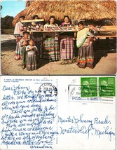 Florida Family Of Seminoles Indians In Tropical Florida Posted 1953 VTG Postcard - £7.02 GBP