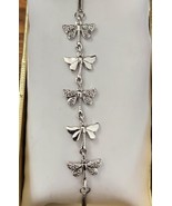 Dragonfly Diamond Accent Bolo Bracelet in Sterling/ Stainless Steel/ Pla... - $25.95