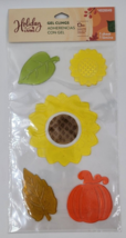 Holiday Living Gel Window Clings Stickers Pumpkin Flowers Leaves Fall Autumn - £6.39 GBP