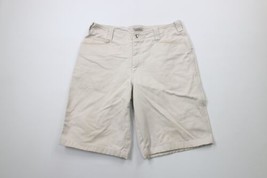 Vintage 90s Guess Jeans Mens 36 Distressed Spell Out Baggy Denim Shorts Beige - £45.91 GBP