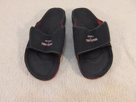 Youth Boy's Tommy Hilfiger Royal Blue Red 5M Slip On Hook / Loop Sandals... - $14.09