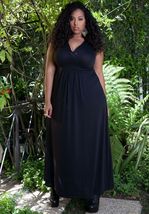 Sexy SWAK Designs Black Plus Size Bonnie Maxi Dress, Party Glamorous - $68.90