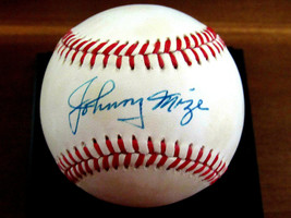 Johnny Mize Stl. Cardinals Ny Yankees Hof Signed Auto Vintage Oal Baseball Jsa - £94.95 GBP