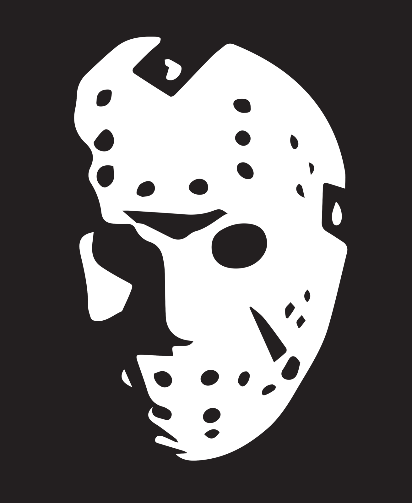 Primary image for JASON MASK Friday the 13th Vinyl Decal Car Wall Window Sticker