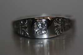 14 Karat Antique Filigree Engagement Solitaire ring with 0.20 carat Diamond - £262.40 GBP