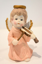 Girl Angel w/ Halo Playing Violin Christmas Angels Lefton China  Classic... - £9.56 GBP