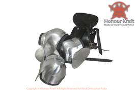 Medieval Steel Combat Knee &amp; elbow cops armor mobility connected plates ... - $138.99+