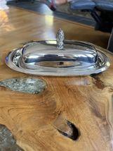 Silver Plated Covered Butter Dish with Glass Insert - $34.65