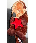 Aurora Plush Sea Otter With Stars 13.5 in Tall Stuffed Animal Toy - £6.98 GBP