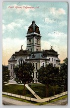 Court House Valparaiso Indiana 1910 To Massillon OH Postcard A41 - £5.43 GBP
