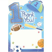 All Star 1st Birthday Thank You Cards 20 Per Package NEW - $4.95