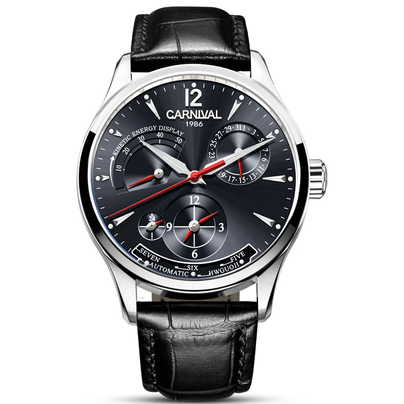 CARNIVAL New Dual Time Zone  for Men Automatic Multifunction Men Mechanical  Sap - £155.18 GBP