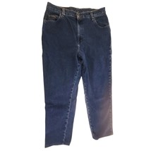 RiDERS Womens Denim Jeans 14P High Rise Dark Wash Straight 5-Pkt Faded-T... - £11.17 GBP