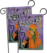 Spooky Pumpkin Men Garden Flags Pack Halloween 13 X18.5 Double-Sided House Banne - £22.97 GBP