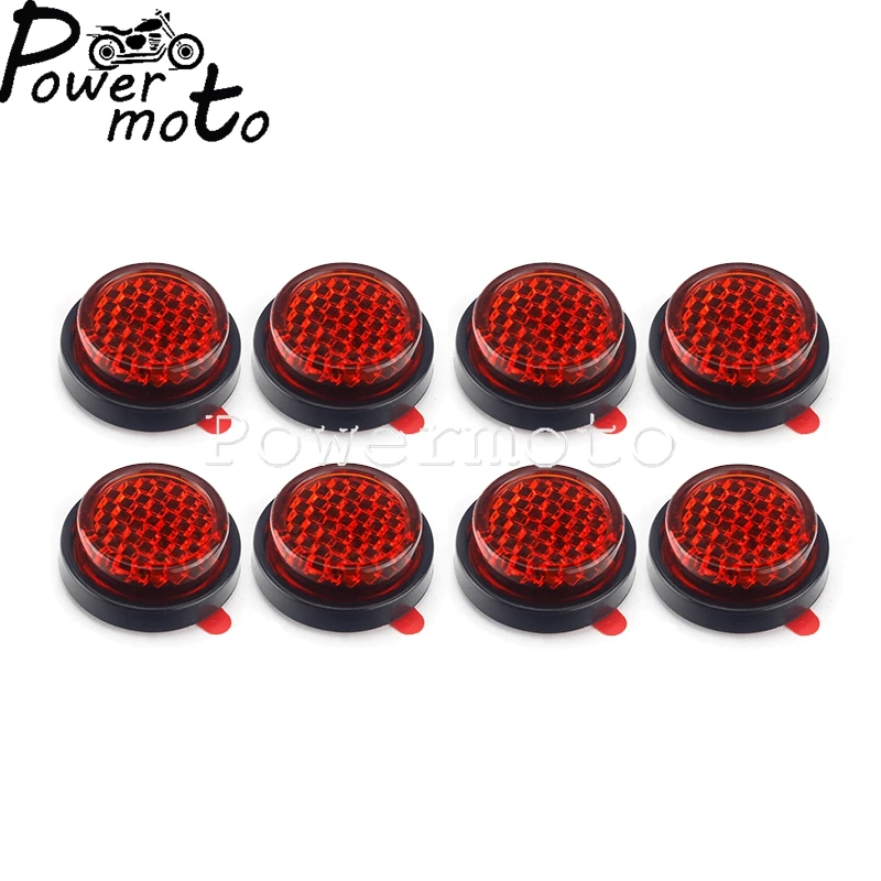 2/4/8 Pcs Off Road Universal Red Mini Number License Plate Tag Bolts Reflectors  - £105.69 GBP