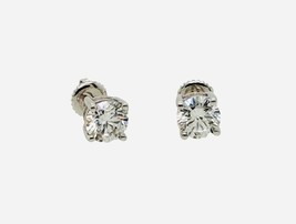 14K White Gold Round Lab Grown Diamond Screw Back Stud Earrings 1.00ctw ... - $18,494.21 MXN
