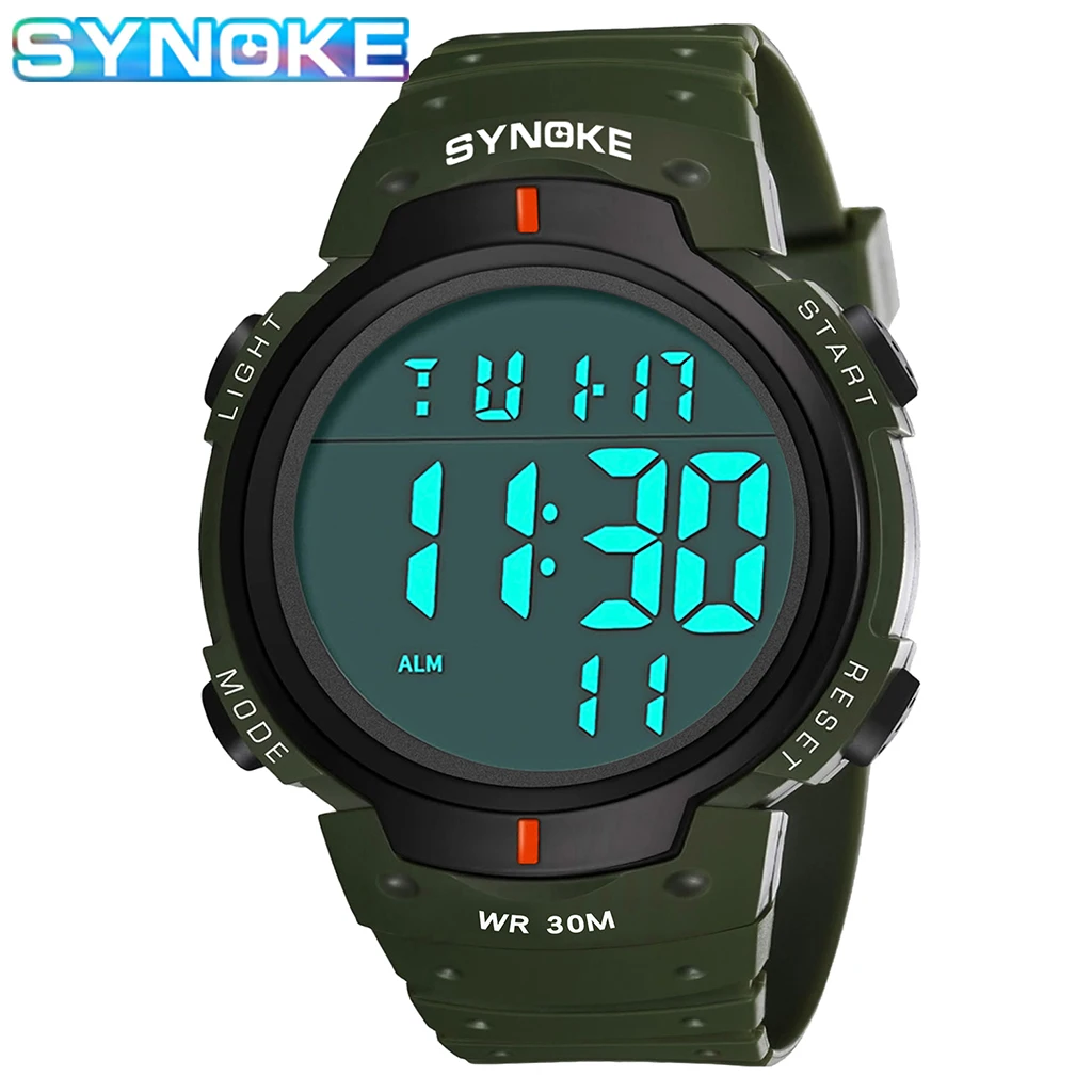 SYNOKE  Men   s  Men&#39;s Watch Waterproof LED Digital Watch Man Electronic Clock   - £87.13 GBP