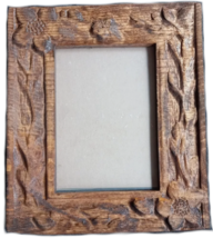 5x7 Picture Frame - Real Wood - Flower Decor - Handcrafted - €22,02 EUR