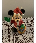 Walt Disney Company Mickey Mouse Santa Claus Suit Plastic Ornament 3 in ... - £10.35 GBP
