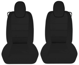 Fits 2010-2015 Chevy Camaro  Front set car seat covers   solid black - £66.38 GBP
