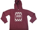 Vans Hoodie Medium Burgundy Red Off The Wall Hooded Sweatshirt Sweater S... - £23.35 GBP