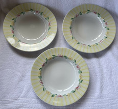 3 Pfaltzgraff Wide Rim Soup Salad Pasta Bowls Grandma&#39;s Kitchen Atmosphere Euc - £17.18 GBP