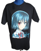 Thessh Men&#39;s Another Japanese Anime Tee One Size Black Short Sleeve T-Shirt - £9.52 GBP
