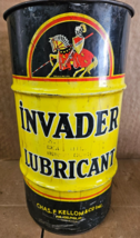 Rare Invader Oil Lubricants Can Barrel Drum Advertising Motor Oil  gas s... - $653.22