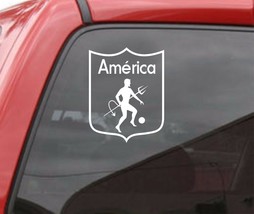 America De Cali 6&quot; Vinyl Decal White Car Truck Window Sticker Futbol Soccer - £3.97 GBP