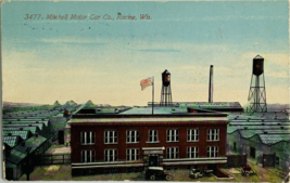 c1910 Mitchell Motor Car Co Factory Water Tower Racine Wisconsin Postcard - £13.02 GBP