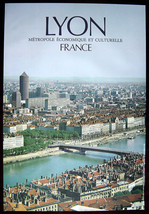 Original Poster France Lyon City River Bridge 1980 - $66.23