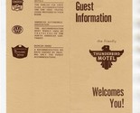 Guest Information The Friendly Thunderbird Motel Brochure Cypress Garden... - £11.06 GBP