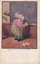 Busy Bears Dressed Bear Something Doing Drawing Teacher Chalkboard Postcard E07 - £5.25 GBP