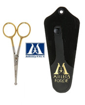 Millers Forge Gold EYE/EAR/NOSE Blunt Safety Tip 4&quot; Shear Scissor*Pet Grooming - £22.37 GBP
