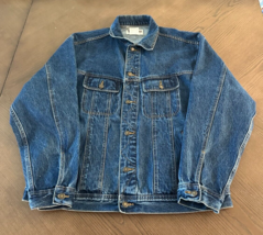Vintage 90s Wrangler Rugged Wear Denim Trucker Jean Jacket Mens Size XL ... - $38.25