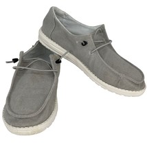 Hey Dude Wendy Chambray Light Grey 10 Slip On Shoes - $34.64