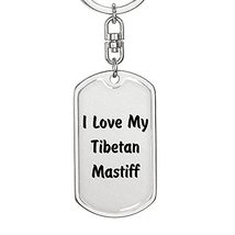Love My Tibetan Mastiff v4 - Luxury Dog Tag Keychain - £23.55 GBP