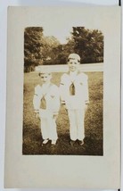 RPPC Cute Little Boys in Matching Sailor Suits, Oh That Hair! c1910 Postcard L3 - £6.69 GBP